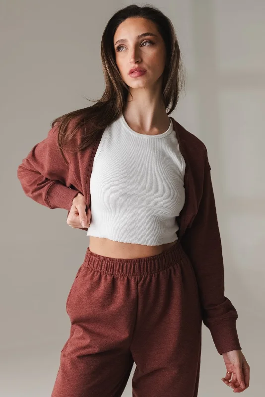 Vitality Studio Shrug - Rosewood Marl