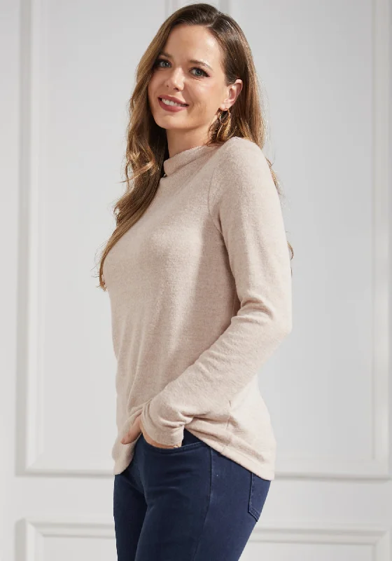 UltraEase Long Sleeve Mockneck (Ivory)