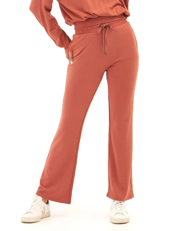 Nicolle Feather Fleece Flare Hem Pant