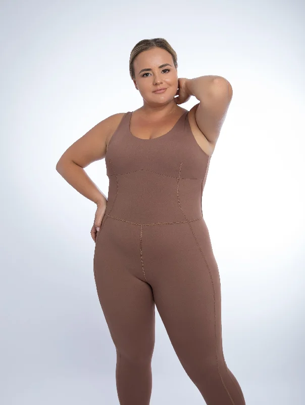 Tatiana Fitness Jumpsuit with Body Shaping Compression Plus Size